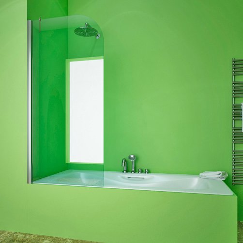 Шторка на ванну GuteWetter Lux Pearl GV-601AS левая 85 см стекло бесцветное, профиль хром
