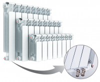 Радиатор биметаллический секционный Rifar Base Ventil 500 х 14 секций (подключение нижнее справа)