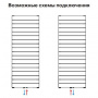 Радиатор биметаллический вертикальный Rifar CONVEX VR 500 х 18 секций (цвет АНТРАЦИТ), подключение нижее
