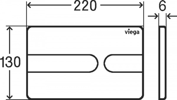 Кнопка смыва Viega Prevista 8613.1 нержавеющая сталь
