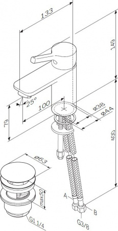 Смеситель для раковины AM.PM X-Joy S F85B82100