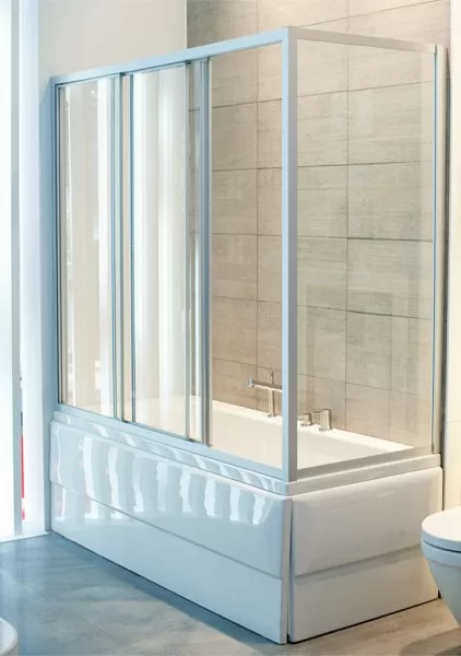 Шторка на ванну GuteWetter Practic Part GV-413A левая 198x70 см стекло бесцветное, профиль матовый хром