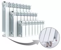 Радиатор биметаллический секционный Rifar Base Ventil 200 х 13 секций (подключение нижнее справа)